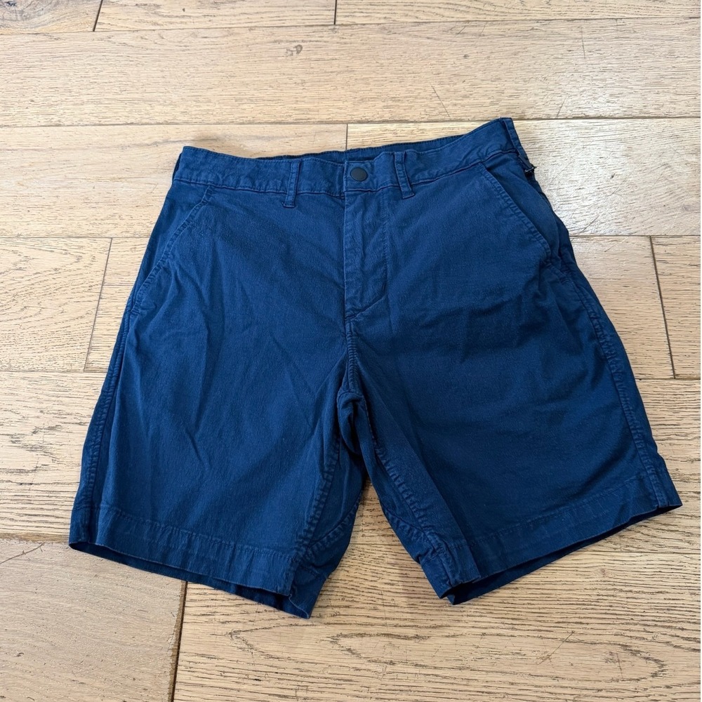 American Eagle Tech Twill Navy Blue Shorts 29 Cotton Nylon Stretch (683)